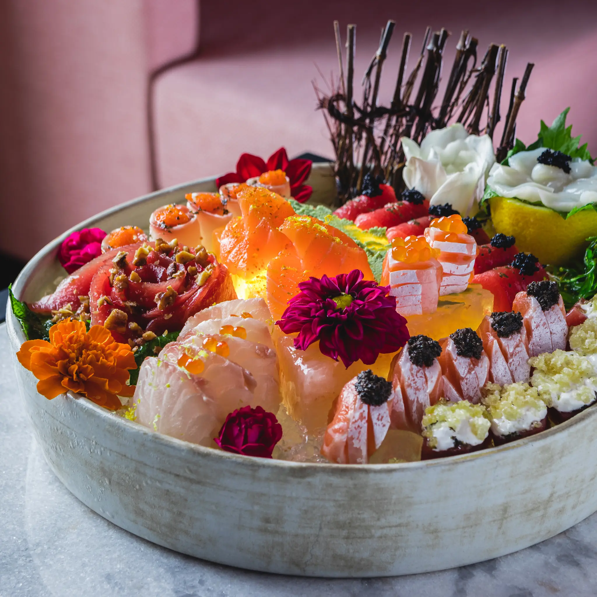 Composición estilo omakase